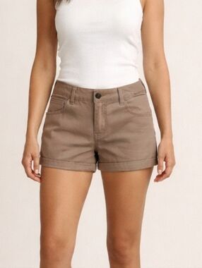 Epic Light Brown Rolled Hem Shorts Size 26 NWT